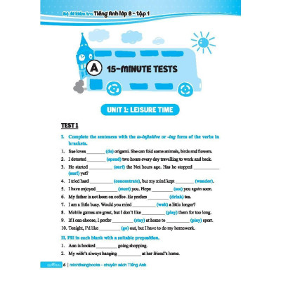 Sách - Global Success - Bộ Đề Kiểm Tra Tiếng Anh Lớp 8 - Có Đáp Án - Tập 1 - Minh Thắng