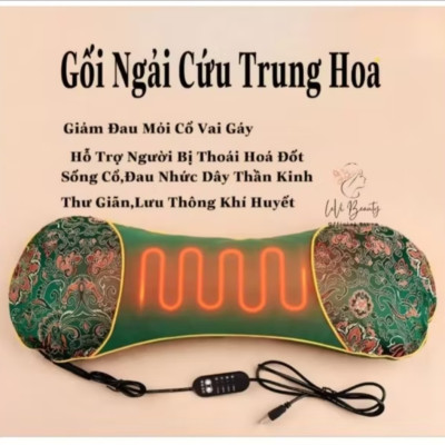 GỐI ĐẦU XÔNG NGÃI CỨU BẤM ĐIỆN CẢI THIỆN SỨC KHỎE GIẤC NGỦ NGON HÀNG CHUẨN CHẤT LƯỢNG 