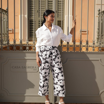 Quần Hoa Cotton Cao Cấp Luna Llena