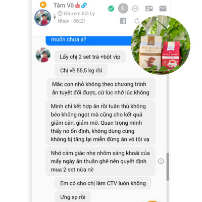 Combo 3 Set Bột Trà Gạo Lứt VIP Thực Dưỡng Giảm Cân - Vinatha