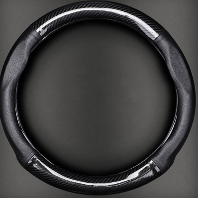 Bọc vô lăng da vân carbon cao cấp TTAUTO cho xe ô tô 4 đến 7 chỗ (Đen)