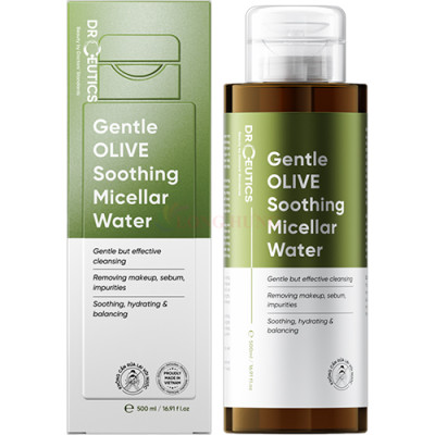 Nước tẩy trang DrCeutics Gentle Olive Soothing Micellar Water (500ml) - Hàng chính hãng