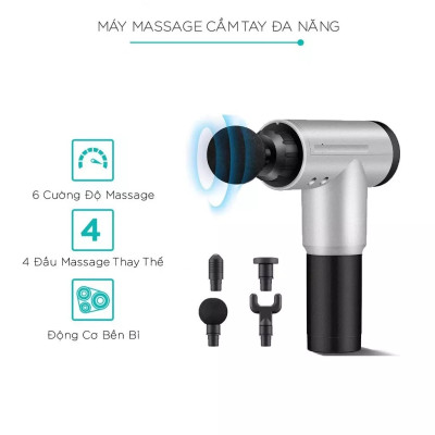 Súng Massage Cầm Tay Fascial Gun KH-320 Thế Hệ Mới 6 Cấp Độ Hỗ Trợ Mát Xa Chuyên Sâu, Giảm Đau Cơ, Cứng Khớp