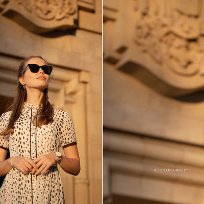 Đầm Midi Sơ Mi Hạ Viên. Đầm Sơ Mi Dài, Đầm Sơ Mi Chấm Bi Dre238 Thời trang thiết kế Hity