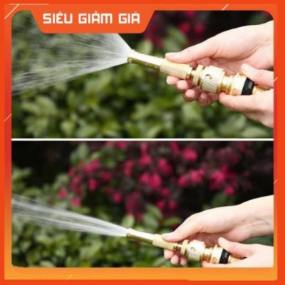 Bộ dây vòi xịt nước rửa xe,tưới cây .tăng áp 3 lần,loại 3m, 5m 206587 đầu đồng,cút đồng,nối đồng+tặng móc khoá