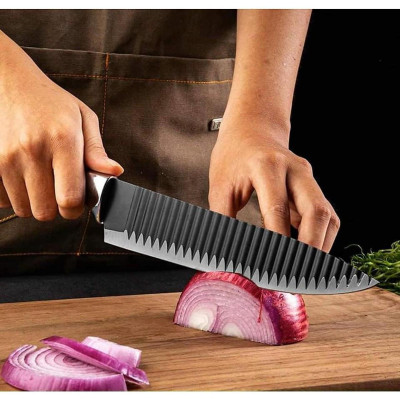 Bộ Dao 5 Món Nhật Bản Vân Gợn Sóng Tiện Dụng