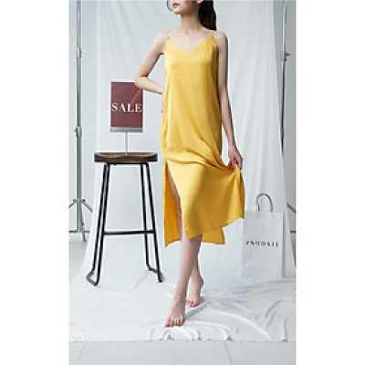 Váy liền nữ hai dây lụa 2NDDATE ADR044Y