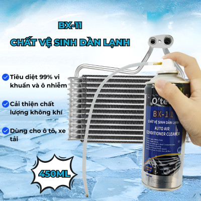 Bình Xịt Tạo Bọt Vệ Sinh Điều Hoà Dàn Lạnh Ô Tô Khử Mùi Máy Lạnh O’tech BX-11 Air Conditioner Foam Cleaner - Hàng Chính Hãng