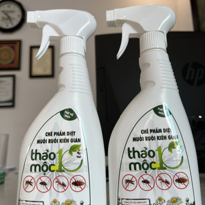 Diệt Côn Trùng Gián, Kiến, Kiến Ba Khoang, Muỗi, Ruồi, Mối, Mọt 100% Sinh Học Thảo Mộc 10s Hương Sả Chanh Chai Xịt 500ml An Toàn Cho Sức Khỏe Em Bé Và Người Già, Đã Được Bộ Y Tế Cho Phép Lưu Hành