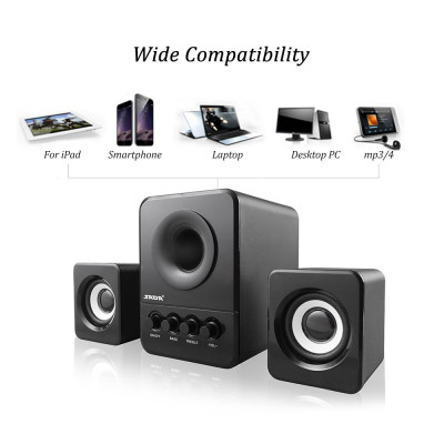 Loa kết hợp có dây SADA D-203 USB siêu trầm cho máy tính để bàn 
