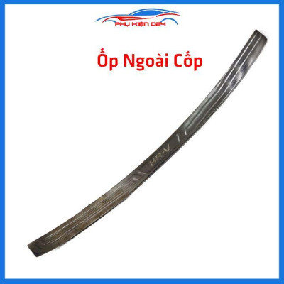 Ốp chống trầy cốp Honda HRV thép không gỉ vân titan bảo vệ xe chống va đập