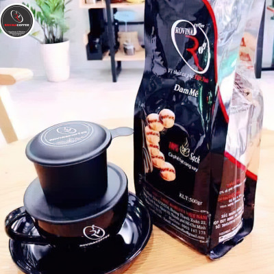 Cà Phê Rovina Đam Mê-  Pha Phin -  Gói 500gr Mùi Thơm Quyến Rũ, Đậm Đà Mang Lại Những Tách Cà Phê Tuyệt Hảo Thương Hiệu Rovina Coffee