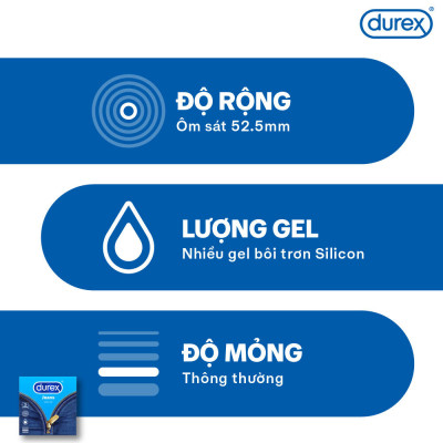 Bộ 4 hộp bao cao su Durex Jeans cơ bản (52.5mm, 3 bao/hộp)