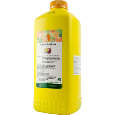 Siro Chanh Dây/Chanh Leo MauLin (MauLin Passion Syrup) Chai 2.5Kg - Nguyên liêu pha chế trà sữa hương thơm hảo hạng 