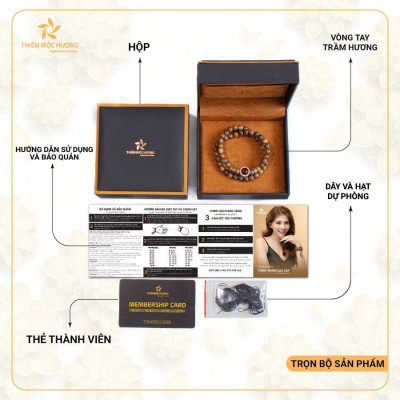 Vòng tay trầm hương 108 hạt - An yên, đoạn trừ 108 phiền não 