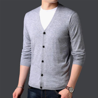 Áo Khoác Nhẹ Nam Cardigan Chất Nỉ Phối Cổ Tim Phong Cách Nam Tính Cao Cấp AN14 - ShopN6