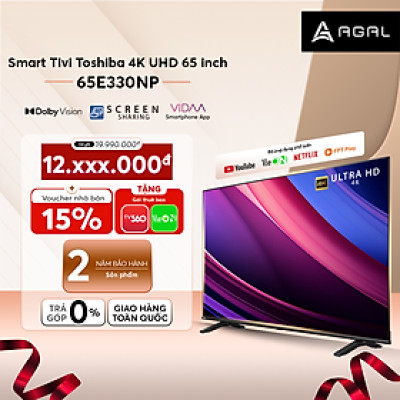 Smart Tivi Toshiba 65 inch 4K UHD 65E330NP, Giao Hàng Toàn Quốc - Hàng Chính Hãng