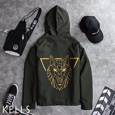 Áo khoác dù nam nữ mặc màu đen , kem và đỏ size L và XL