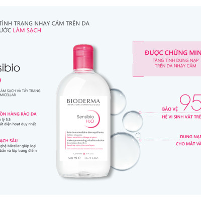 Nước tẩy trang dành cho da nhạy cảm BIODERMA Sensibio H2O 250ml