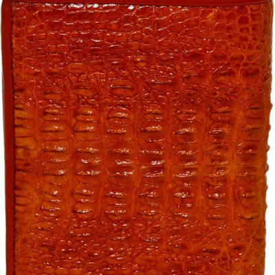 Ví Nam Da Cá Sấu Nguyên Con Kiểu Đứng Huy Hoàng HT2238 (12.5 x 10 cm) - Vàng