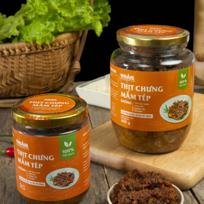 Thịt chưng mắm tép 9MẮM chuẩn vị Truyền thống, Đậm đà, An Toàn, Ăn Liền, Tiện lợi- đóng gói 400g- Chứng nhận OCOP 3 sao