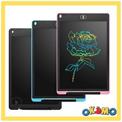 Bảng viết tự xóa LCD 8.5 Inch đơn sắc, đồ chơi giáo dục cho bé thông minh, phát triển trí tuệ OKOMO