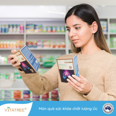 Bổ phổi Úc Vitatree Lung Detox tăng cường sức khỏe hô hấp, tăng cường sức tổng thể - QuaTangMe Extaste