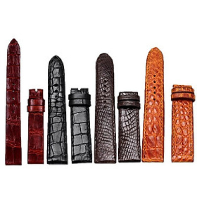 Dây đồng hồ da cá sấu nhiều màu Huy Hoàng HC8201-02-03-05