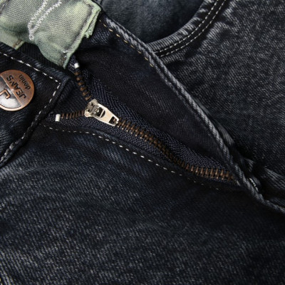Quần short jean nam đen bạc Q415 Muidoi