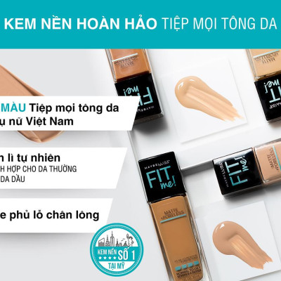 Kem Nền Mịn Lì Tự Nhiên Maybelline Fit Me - Màu 120 Classic Ivory 30ml
