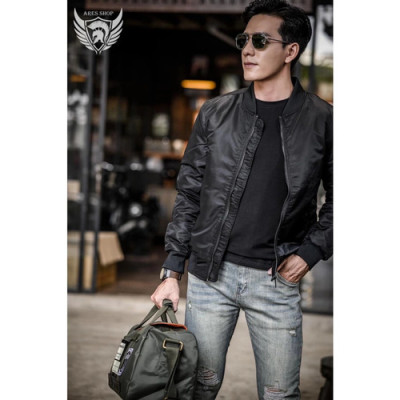 Áo khoác Bomber Basic Slimfit chất liệu vải polyester lụa cao cấp phong cách sang trọng - ARES SHOP