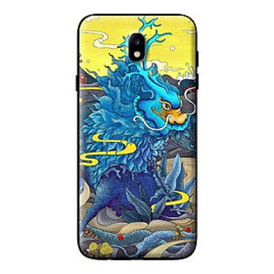 Ốp in cho Samsung Galaxy J7 Plus  Rồng Xanh Nền Vàng - Hàng chính hãng
