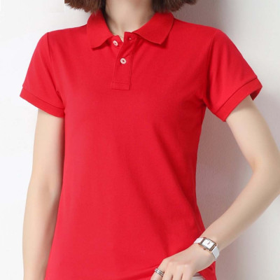 Áo thun Polo trơn nữ có cổ Phúc An 4054 có size lớn (big size)