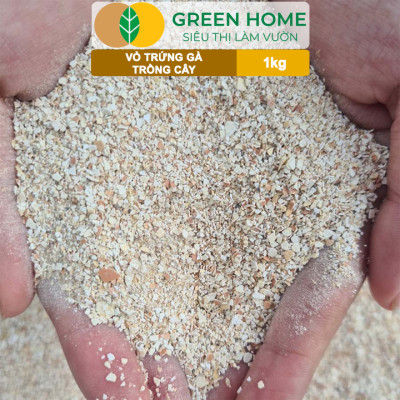 Vỏ Trứng Gà Trồng Cây Greenhome, Sfarm, Bao 1kg, Phân Bón Hữu Cơ, Ngăn Chặn Ốc Sên, Cải Tạo Đất, Chống Côn Trùng, Sâu Bọ