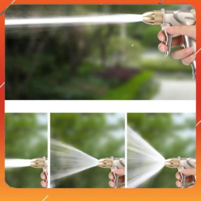 ️Evoucher Bộ dây vòi xịt nước rửa xe, tưới cây , tăng áp 3 lần, loại 7m, 10m 206701-1 đầu đồng, cút đồng, +  mở chai