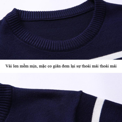 Áo len dài tay nam thời trang Hàn Quốc SAL214 Xanh than