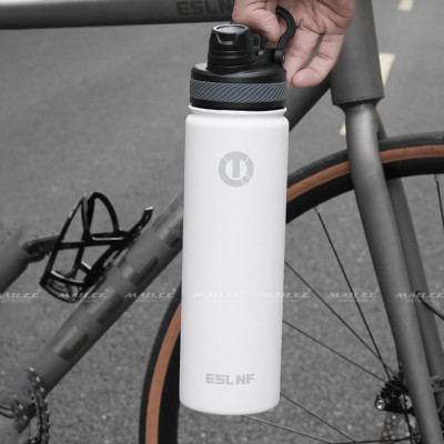 [Mẫu mới] Bình Đựng Nước Thể Thao Giữ Nhiệt Inox Không Gỉ 304 ESL-053 650ml Gắn Trên Xe Đạp/ Ô tô/ Xe Hơi Có Ống Hút - Mai Lee