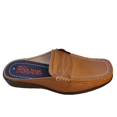 Dép Bít Mũi Nam Da Bò Thật TiTi ĐÔ Cao Cấp GSB2032d