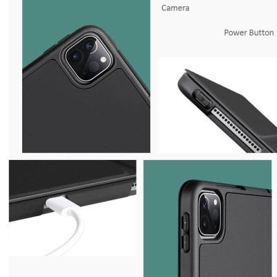 Bao da chống sốc cho iPad Pro 11 2021 Chip M1 / iPad Pro 11 2020 hiệu USAMS US-BH589 có ngăn đụng bút (nắp gập hít nam châm, thiết kế siêu mềm mịn trang bị Smartsleep) - hàng nhập khẩu