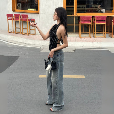 Quần Jean Ống Rộng Classic Carolina Blue Aaa Jeans