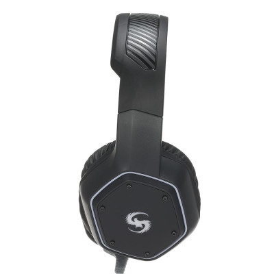 Tai nghe chơi game KUBITE K-15 3.5mm + USB Cắm tai nghe ngoài tai với đèn RGB có thể điều chỉnh âm lượng micrô