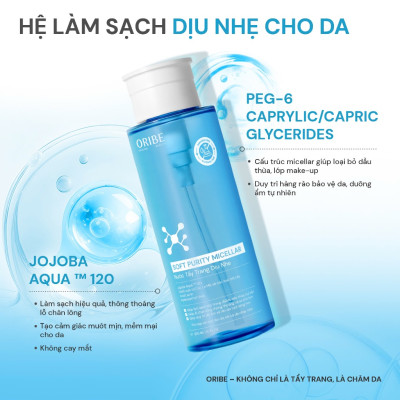 Nước tẩy trang Oribe làm sạch sâu dịu nhẹ không cay mắt cho mọi làn da 300ml