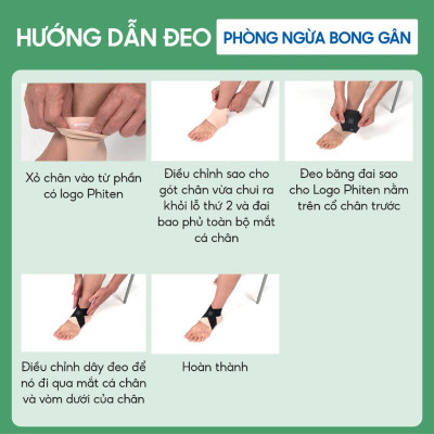 Đai cổ chân loại mềm Phiten metax ankle supporter soft type AP240004/AP240005