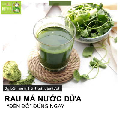 Bột Rau Má hữu cơ nguyên chất sấy lạnh Dalahouse - Hộp 20 gói nhỏ 3gr định lượng sẵn cho 1 lần sử dụng - Giải độc, mát gan, thanh nhiệt cơ thể, giảm mụn, đẹp da. Kháng khuẩn, giảm viêm, hỗ trợ tiêu hóa