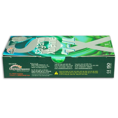 Bao Cao Su Mát Lạnh Hương Bạc Hà Sagami Spearmint Siêu Mỏng  (10 Bao)