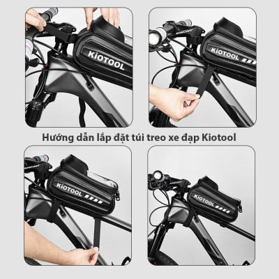 Túi treo sườn xe đạp vỏ cứng chống nước Kiotool đựng điện thoại