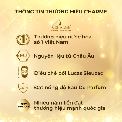 Nước Hoa Nữ CHARME QUEEN 100ml Lưu Hương Lâu Phong Cách Quyến Rũ, Gợi Cảm Chính Hãng - BẢN 2024