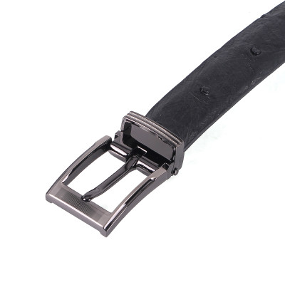 HJ5421-22-23-24 - Dây thắt lưng nữ da đà điểu da hột đen, nâu đất, vàng bò, nâu đỏ