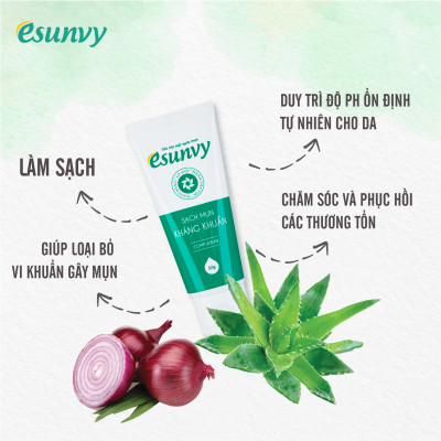 Sữa rửa mặt ngừa mụn Esunvy - kiểm soát bã nhờn - sạch mụn - kháng khuẩn