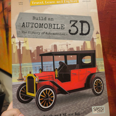 Sách - Build an Automobile by Valentina Manuzzato - Book and 3D Model in English - Lắp ghép mô hình Ô tô tiếng Anh